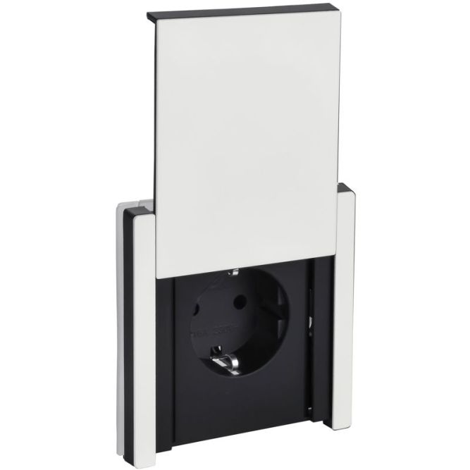 Розетка 1-м СП FORTE&amp;PIANO FP221M 16А IP44 с заземл. защ. шторки с крышкой винтовое крепление бел. IEK FP-R16-16-44-M-K01