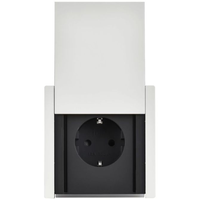 Розетка 1-м СП FORTE&amp;PIANO FP221M 16А IP44 с заземл. защ. шторки с крышкой винтовое крепление бел. IEK FP-R16-16-44-M-K01