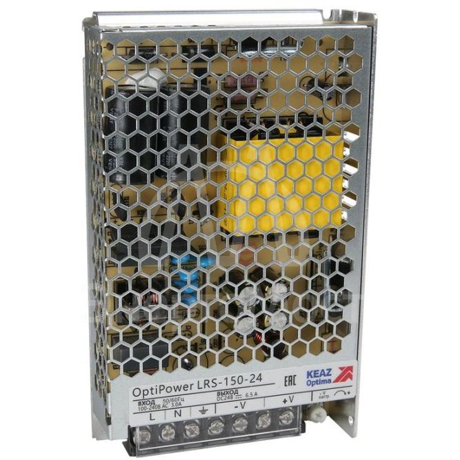 Блок питания панельный OptiPower LRS 150-24 6.5A КЭАЗ 328883