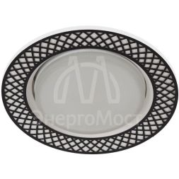 Светильник KL79 WH/BK 13Вт GX53 220В точечный круглый бел./черн. ЭРА Б0037361