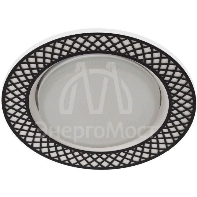 Светильник KL79 WH/BK 13Вт GX53 220В точечный круглый бел./черн. ЭРА Б0037361