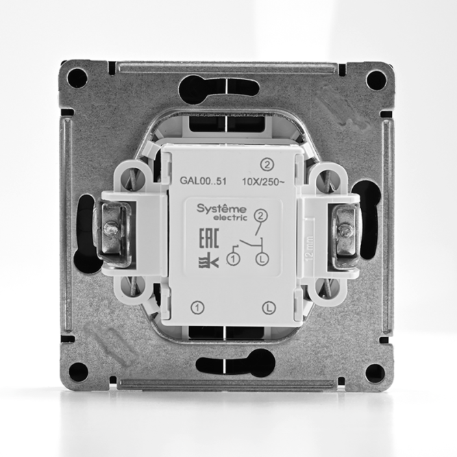 Выключатель 2-кл. ArtGallery (сх. 5) 10AX механизм базальт SE GAL001451