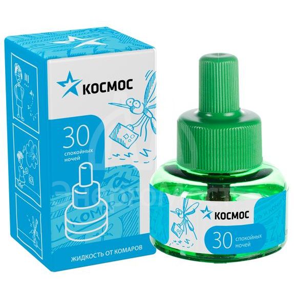 Жидкость от комаров для фумигатора 30 ночей без запаха Космос KOC_GH325