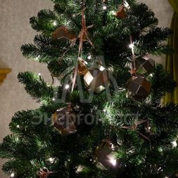 Гирлянда &amp;quot;Твинкл-Лайт&amp;quot; (с контроллером 8 режимов) 20м 160LED 10Вт 230В IP20 тепл. бел. провод темн.-зел. ПВХ NEON-NIGHT 303-116