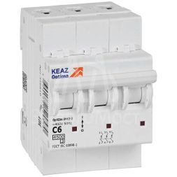 Выключатель автоматический модульный OptiDin BM63-3C6-4.5-УХЛ3 КЭАЗ 326810