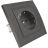 Розетка 1-м СП Бриллиант 16А IP20 с заземл. в сборе графит Universal 7947625-Gr