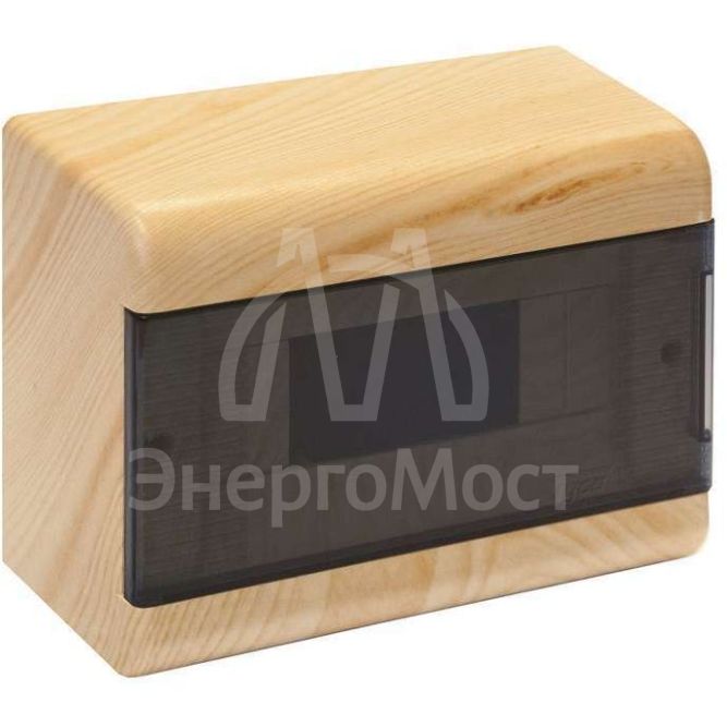 Щиток ОП Тусо 9мод. с прозр. двер. 222х160х93мм IP40 сосна на светл. основе Рувинил 68029-27М