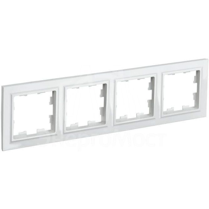 Рамка 4-м BRITE РУ-4-БрБ бел. IEK BR-M42-K01