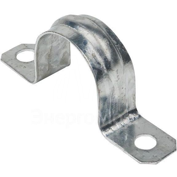 Скоба крепежная двухлапковая d25-26мм метал. EKF sm-2-25-26