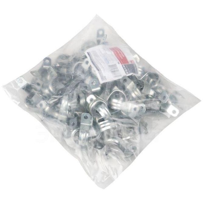 Скоба крепежная двухлапковая d25-26мм метал. EKF sm-2-25-26