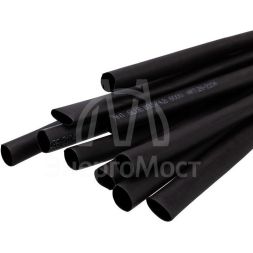 Трубка термоусаживаемая двухстенная клеевая 9.5/4.75мм (уп.10шт) по 1м черн. Rexant 26-2104