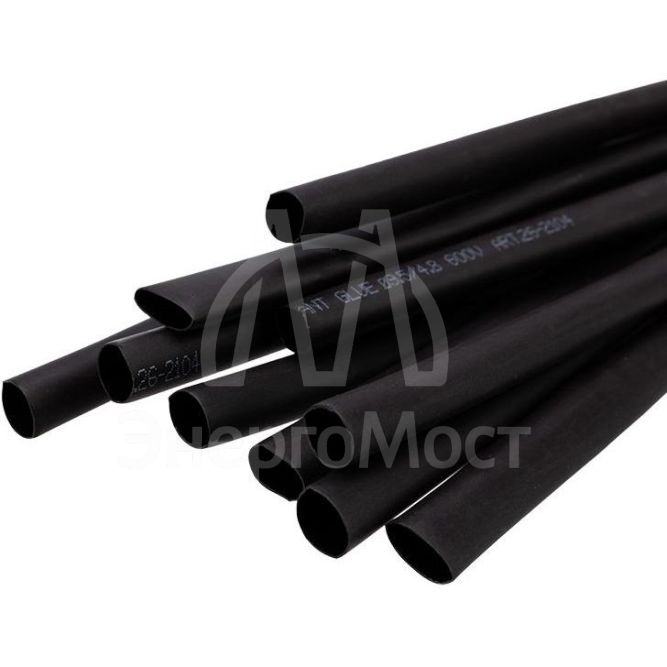 Трубка термоусаживаемая двухстенная клеевая 9.5/4.75мм (уп.10шт) по 1м черн. Rexant 26-2104