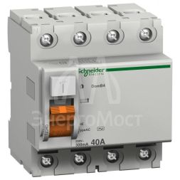 Выключатель дифференциального тока (УЗО) 4п 63А 300мА тип AC ВД63 Домовой SchE 11468