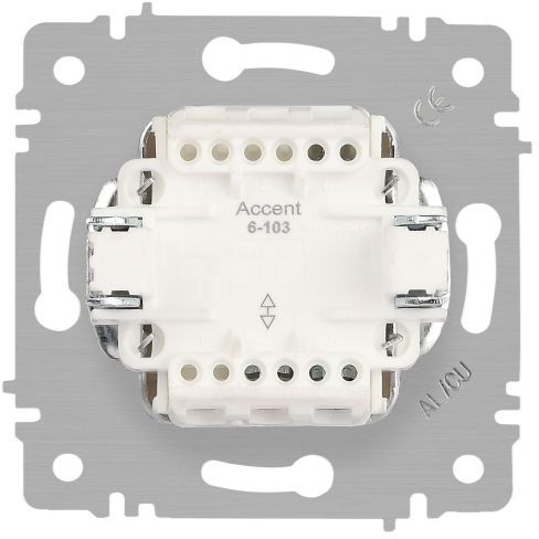 Переключатель 1-кл. СП Accent 6-103-06 10А IP20 250В AL/CU перламутр. Intro Б0063432