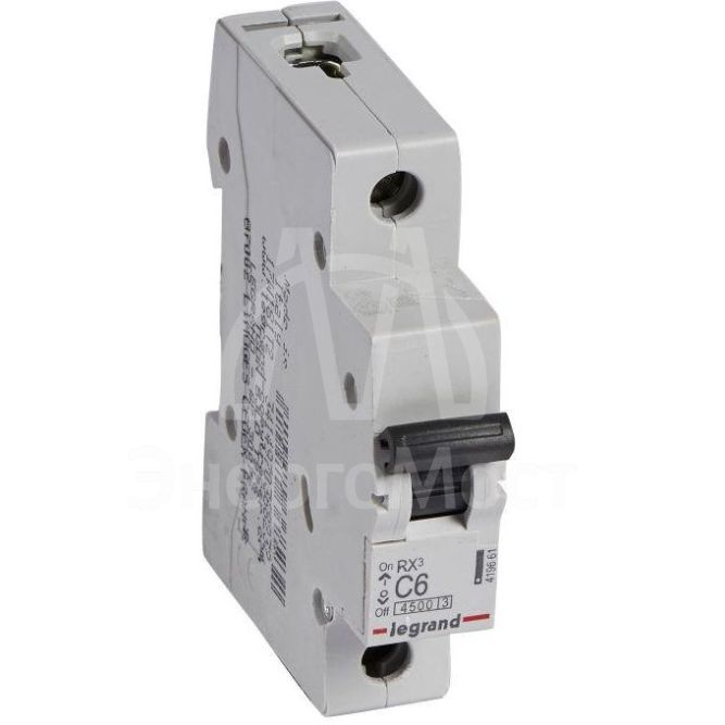 Выключатель автоматический модульный 1п C 6А 4.5кА RX3 Leg 419661