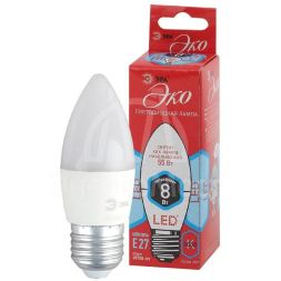 Лампа светодиодная ECO LED B35-8W-840-E27 ЭРА Б0030021