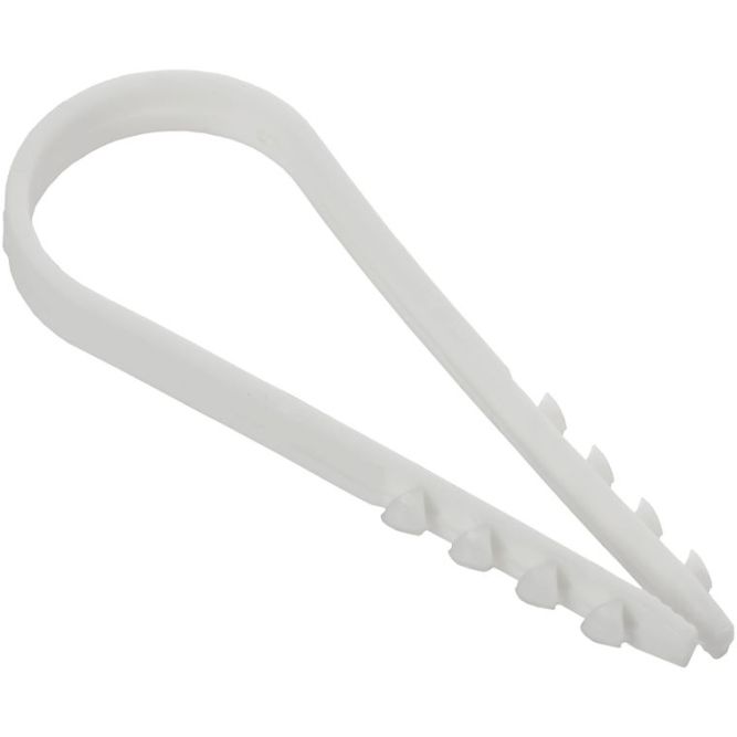 Дюбель-хомут 19х25мм для круглого кабеля нейлон бел. (уп.100шт) GENERICA UDH13-19-25-100-K01-G