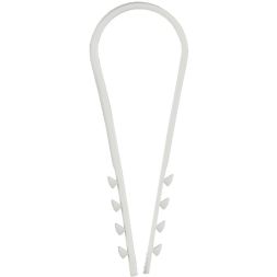 Дюбель-хомут 19х25мм для круглого кабеля нейлон бел. (уп.100шт) GENERICA UDH13-19-25-100-K01-G