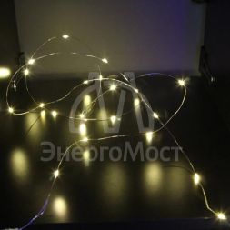 Гирлянда &amp;quot;Нить&amp;quot; LDM020WW-BO 20 тепл. бел. минисветодиодов 1.9м для помещений на батарейках SHLights 4690601042101