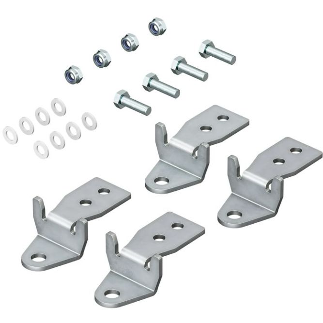 Кронштейн для настенного крепления с удлиненными болтами и гайкой самофиксации для навесных и клеммных корпусов (уп.4 шт) DKC R5A56R