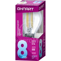 Лампа 80 887 OLL-F-G45-08-230-4K-E14 ОНЛАЙТ 80887