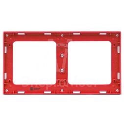 Рамка 2-м Стокгольм бел. с линией цвета красн. PROxima EKF EXM-G-305-20