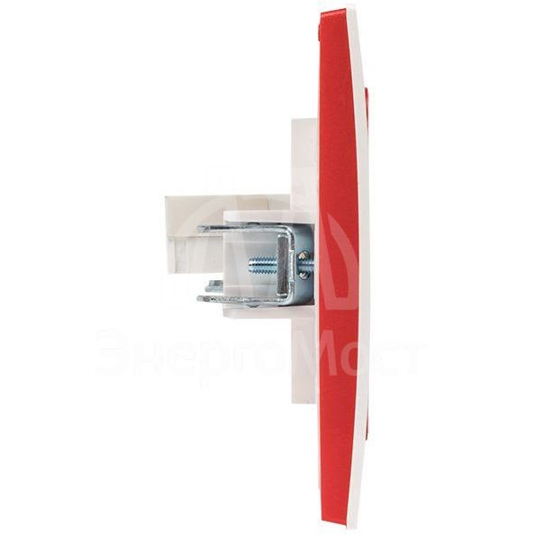 Рамка 2-м Стокгольм бел. с линией цвета красн. PROxima EKF EXM-G-305-20