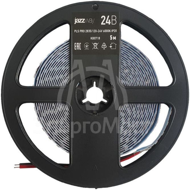Лента светодиодная PLS PRO 2835/120-24В 6000К IP20 (уп.5м) JazzWay 5015715
