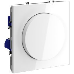 Светорегулятор поворотно-нажимной СП S70 600Вт механизм бел. глянцевый Voltum VLS070301