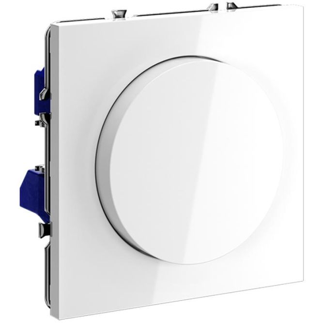 Светорегулятор поворотно-нажимной СП S70 600Вт механизм бел. глянцевый Voltum VLS070301