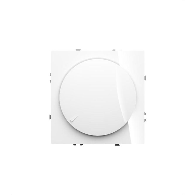 Светорегулятор поворотно-нажимной СП S70 600Вт механизм бел. глянцевый Voltum VLS070301