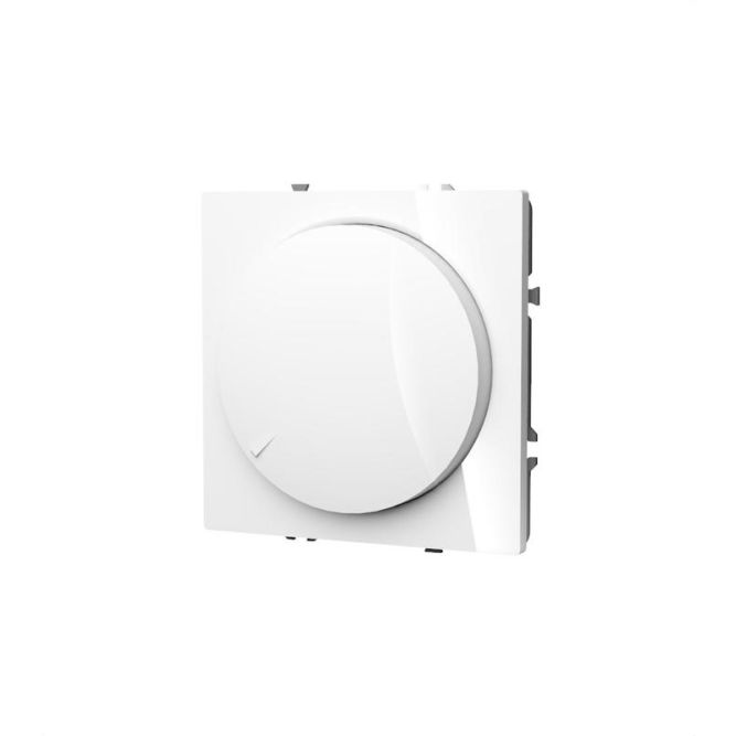 Светорегулятор поворотно-нажимной СП S70 600Вт механизм бел. глянцевый Voltum VLS070301