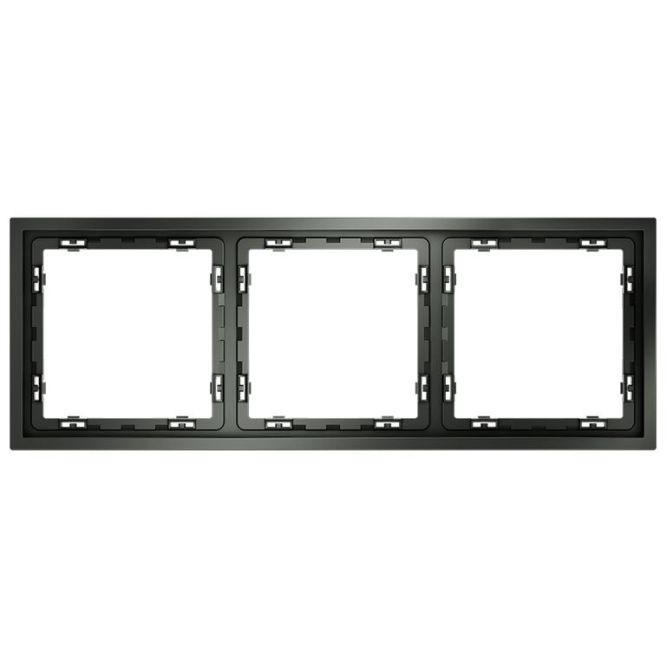 Рамка 3-м S70 пластик. титан Voltum VLS100306