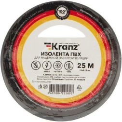 Изолента ПВХ 0.13х19мм 25м сер. (уп.5шт) Kranz KR-09-2208