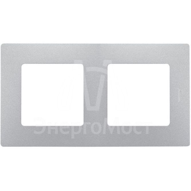 Рамка 2-м Etika алюм. Leg 672552