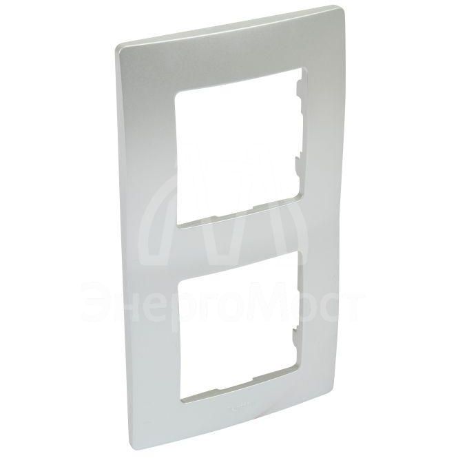 Рамка 2-м Etika алюм. Leg 672552