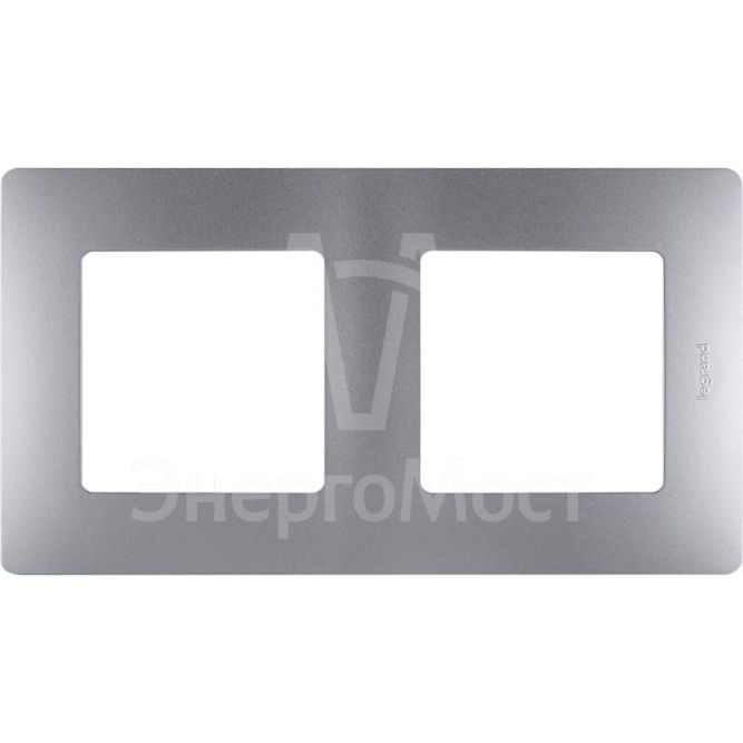 Рамка 2-м Etika алюм. Leg 672552