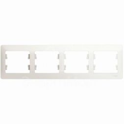 Рамка 4-м Glossa горизонт. перламутр SchE GSL000604