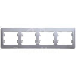 Рамка 4-м Glossa горизонт. перламутр SchE GSL000604