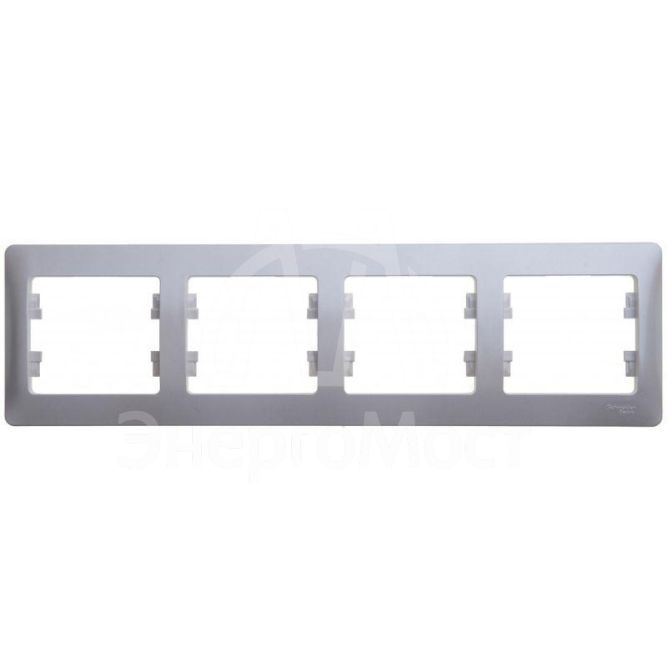 Рамка 4-м Glossa горизонт. перламутр SchE GSL000604