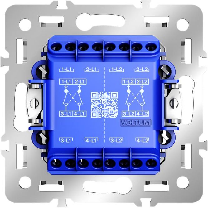 Механизм перекрестного переключателя двухклавишного 10А S70 Voltum VLS0205M