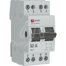 Переключатель трехпозиционный ТПС-63 2P 32А PROxima EKF TPS232