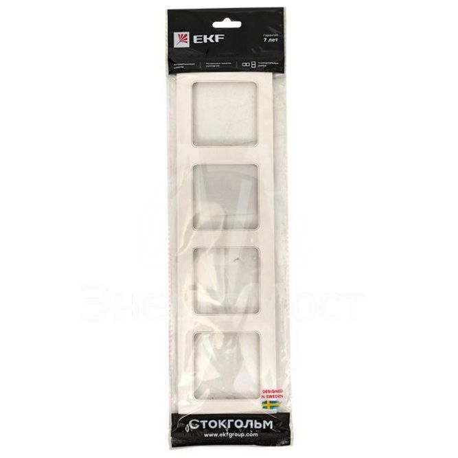 Рамка 4-м Стокгольм бел. PROxima EKF EZM-G-303-20