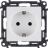 Механизм розетки 1-м СП Valena Life 16А IP20 250В 2К+З с лиц. панелью защ. шторки безвинт. зажимы бел. Leg 753420