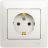 Розетка 1-м Glossa 16А с заземл. в сборе перламутр SchE GSL000642