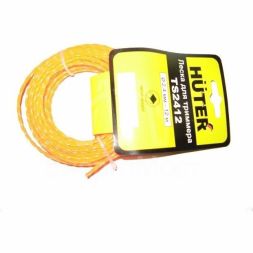 Леска Huter TS2412 для триммера, 2.4 мм, витой квадрат