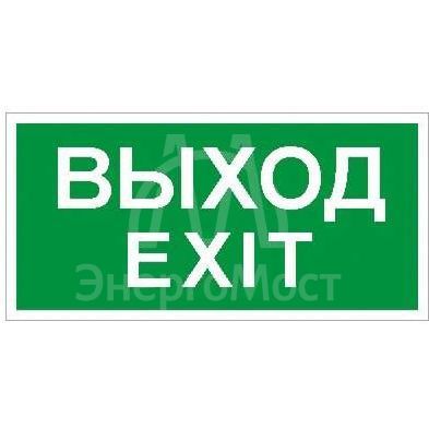 Наклейка &amp;quot;Выход&amp;quot; (ПЭУ 011) (130х260) СТ 2502000680