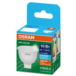 Лампа светодиодная LED G4 Value LVMR16100 10W/965 CRI95 10Вт 6500К 1000лм рефлектор матов. GU5.3 170-250В OSRAM 4058075582934