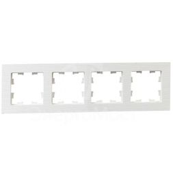 Рамка 4-м BRITE РУ-4-Бр бел. рифленый IEK BR-M42-51-K01