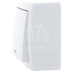 Выключатель проходной 1-кл. 1п ОП Viola 10А IP20 с подсветкой бел. LEZARD 751-0200-114